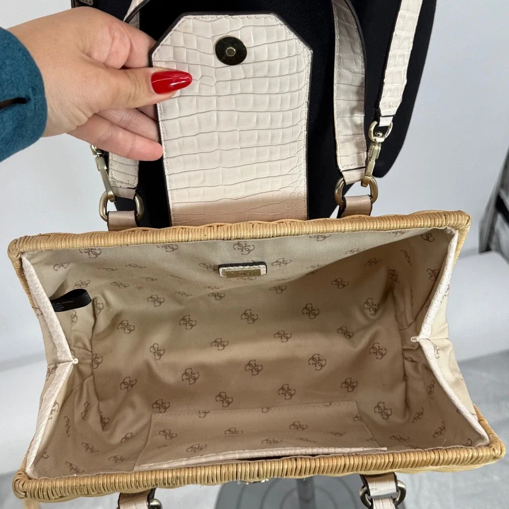 Guess wicker satchel